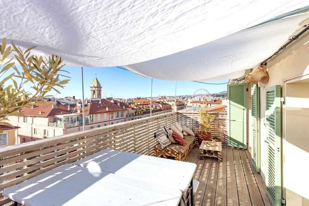 #9 Opera'S Duplex Panoramic Sea View Terrace & Ac 1Min To Beach Nizza Exterior foto